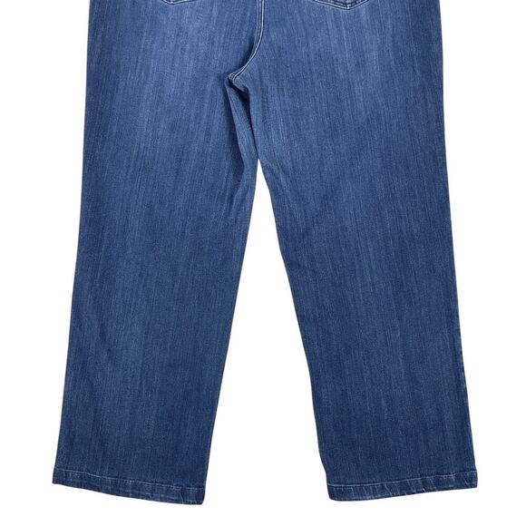 J. Jill Smooth Fit Full Leg Jeans Blue Denim Size 18 Casual Wardrobe Basics - Picture 8 of 12